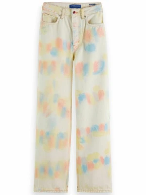 Jeansy Dzwony Scotch & Soda beżowy