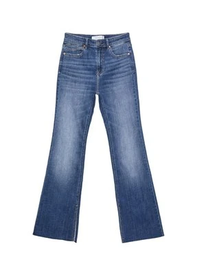 Jeansy Dzwony Stradivarius ciemnoniebieski
