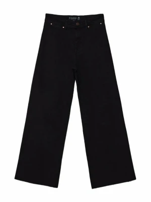 Jeansy Dzwony Stradivarius czarny