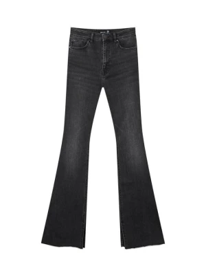 Jeansy Dzwony Stradivarius czarny