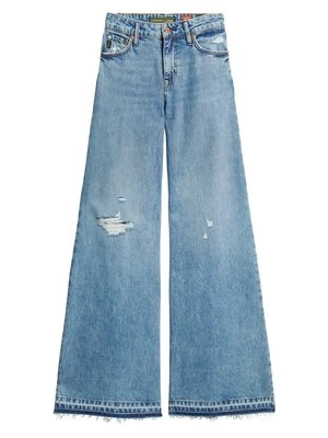 Jeansy Dzwony Superdry niebieski