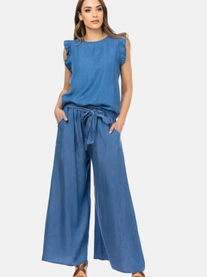 Jeansy Dzwony Tantra niebieski denim