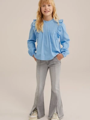 Jeansy Dzwony WE Fashion jasnoszary