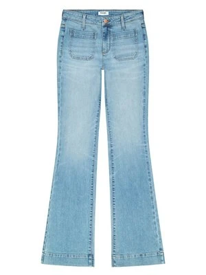 Jeansy dzwony Wrangler niebieski denim