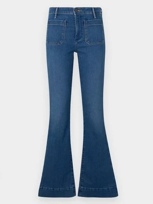 Jeansy Dzwony Wrangler niebieski denim