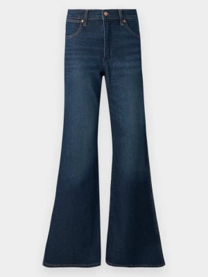 Jeansy Dzwony Wrangler ciemnoniebieski