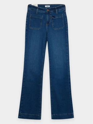 Jeansy dzwony Wrangler ciemnoniebieski