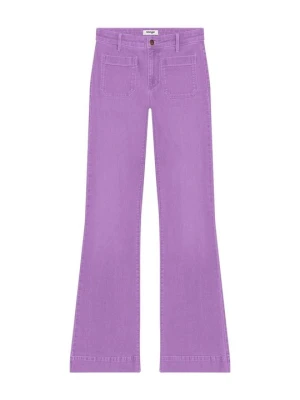Jeansy Dzwony Wrangler fioletowy