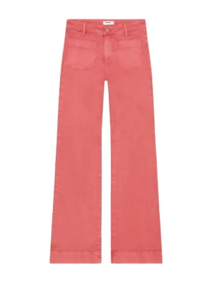 Jeansy dzwony Wrangler koralowy