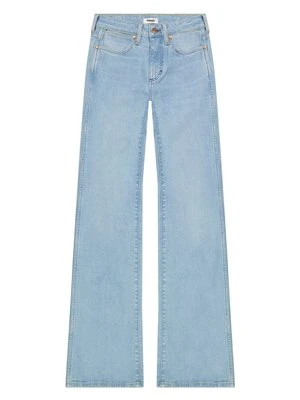 Jeansy Dzwony Wrangler niebieski denim