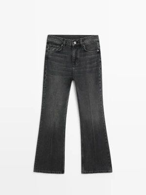 Jeansy Dzwony Ze Średnim Stanem - Czarny - Massimo Dutti - Female