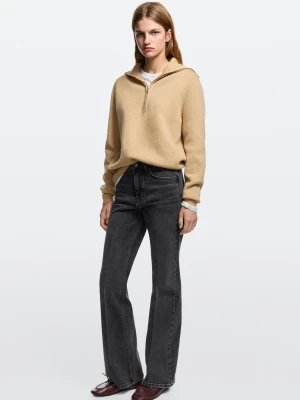 Jeansy Dzwony Ze Średnim Stanem - Czarny - Massimo Dutti - Female