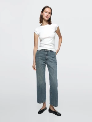 Jeansy Dzwony Ze Średnim Stanem - Średni Niebieski - - Massimo Dutti - Kobieta