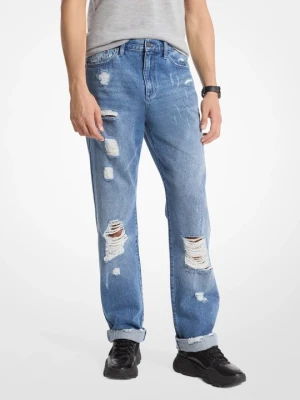 Jeansy Finn z denimu z efektem znoszenia Michael Kors