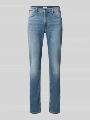 jeansy krój slim fit w efekcie znoszenia model 'Vegas' Mustang Jasnoniebieski