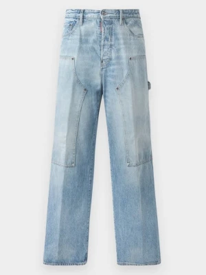 Jeansy loose fit Dsquared2 niebieski denim