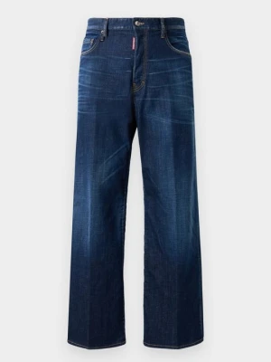 Jeansy loose fit Dsquared2 niebieski denim