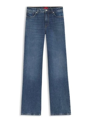 Jeansy loose fit Hugo granatowy