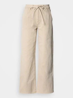 Jeansy loose fit MSCH Copenhagen beżowy