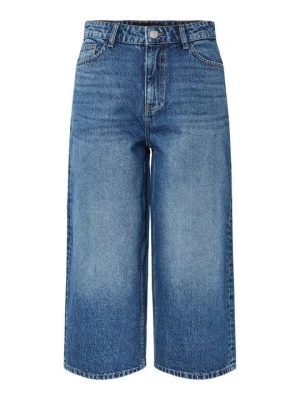 Jeansy loose fit Pieces niebieski denim