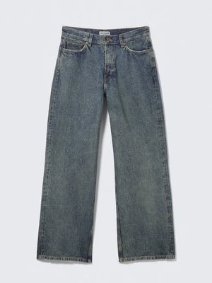 Jeansy loose fit Weekday niebieski denim