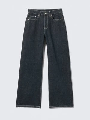 Jeansy loose fit Weekday niebieski