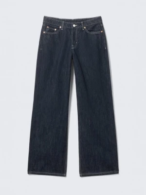 Jeansy loose fit Weekday ciemnoniebieski