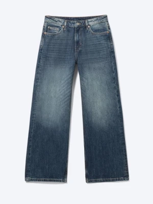 Jeansy loose fit Weekday niebieski denim