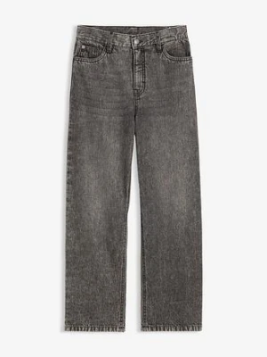 Jeansy loose fit z regulowaną talią, straight bonprix