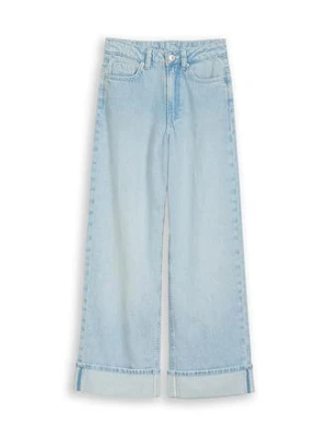 Jeansy marki Tom Tailor wide leg, średni stan bonprix