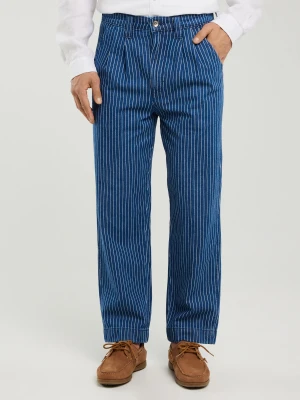 Jeansy męskie loose w prążek granatowe Temir 540 BIG STAR