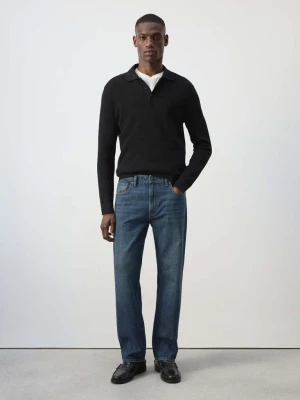 Jeansy Moby relaxed fit ciemnoniebieski - Mężczyzna - MANGO MAN