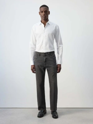 Jeansy Moby relaxed fit w ciemnym kolorze szary - Mężczyzna - MANGO MAN