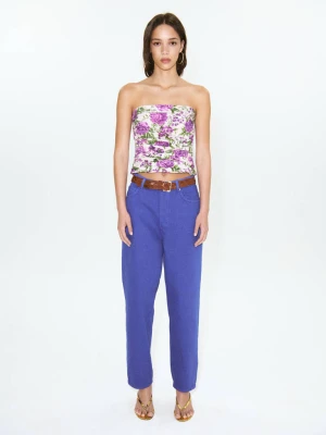 Jeansy Mom-fit z wysokim stanem niebieski - Kobieta - - MANGO