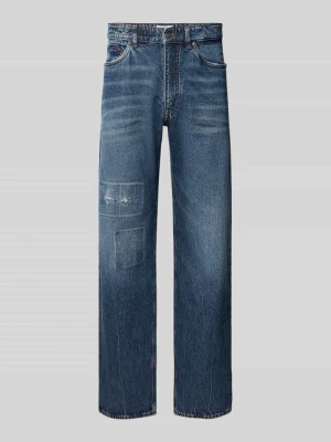 Jeansy o kroju baggy fit z mieszanki bawełny Drykorn Jeansowy niebieski