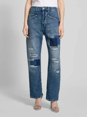 Jeansy o kroju baggy fit z nakładanymi kieszeniami MAC