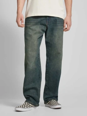 Jeansy o kroju baggy z efektem vintage i kolorem Essentials REVIEW