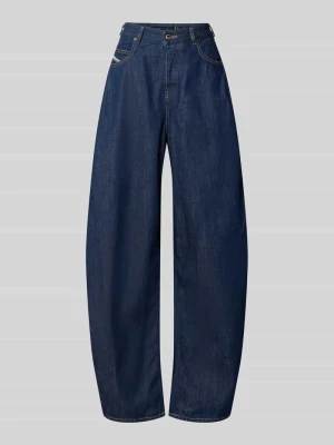 Jeansy o kroju balloon fit z czystej bawełny Diesel Jeansowy niebieski
