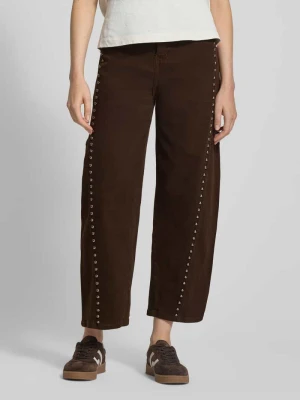 Jeansy o kroju balloon z nitami miss goodlife