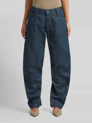 Jeansy o kroju barrel fit z czystej bawełny w 5 kieszeni G-Star Raw Ciemnoniebieski
