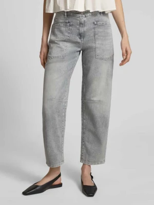Jeansy o kroju barrel fit z mieszanki bawełny model 'OCEAN' CAMBIO