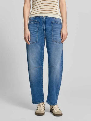 Jeansy o kroju barrel fit z naszywanymi kieszeniami model 'OCEAN' CAMBIO