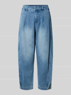 Jeansy o kroju barrel fit z wpuszczanymi kieszeniami model 'Alba Cozy' Buena Vista