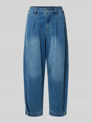 Jeansy o kroju barrel fit z wpuszczanymi kieszeniami model 'Alba Cozy' Buena Vista