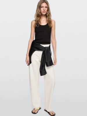 Jeansy O Kroju Barrel Fit Z Wysokim Stanem - Surowy - - Massimo Dutti - Kobieta