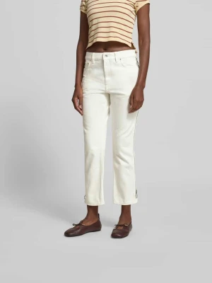 Dżinsy o kroju bootcut w skróconym fasonie Paco Rabanne Biały
