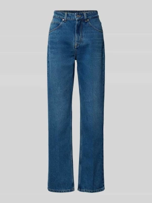 Jeansy o kroju bootcut z mieszanki bawełny Victoria Beckham Ciemnoniebieski