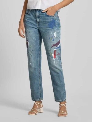 Jeansy o kroju boyfriend fit z efektem znoszenia i wpuszczanymi kieszeniami Lauren Ralph Lauren
