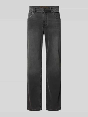 Jeansy o kroju comfort fit z wpuszczanymi kieszeniami Christian Berg Ciemnoszary