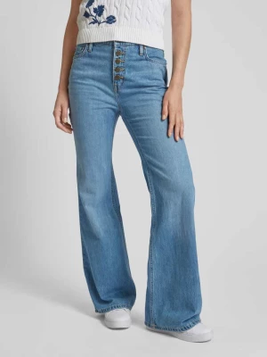 Jeansy o kroju flared cut z listwą guzikową Lauren Ralph Lauren